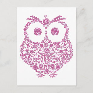 CUTE OWL LOVERS GIFT POSTCARD
