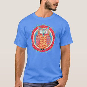 Cute Owl Lover's Night Owl Bright Colours T-Shirt