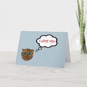 Cute Owl loves you Card