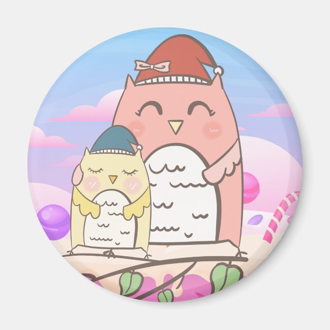 Cute Owl Magnet (Front)