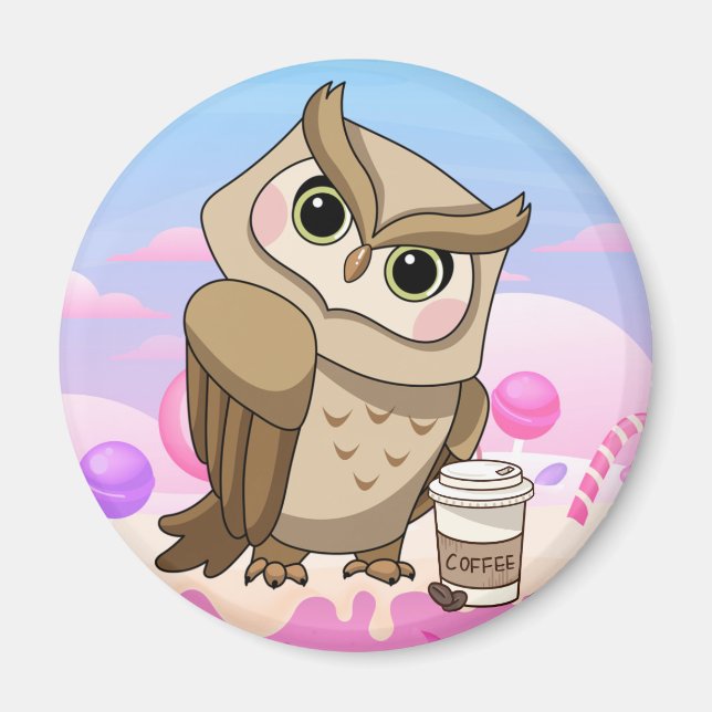 Cute Owl Magnet (Front)