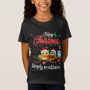 Cute Owl Merry Christmas Gift T-Shirt