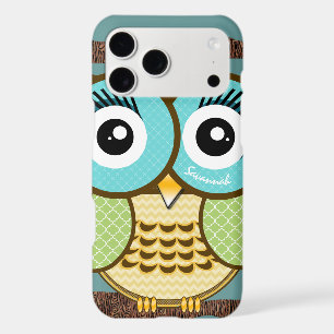 Cute Owl Moorish Zig Zag Pattern 