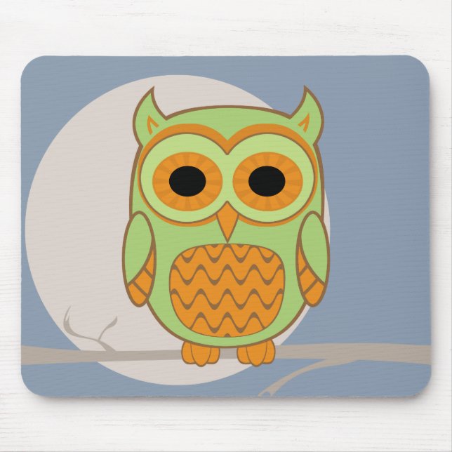 Cute Owl Mouse Mat (Front)