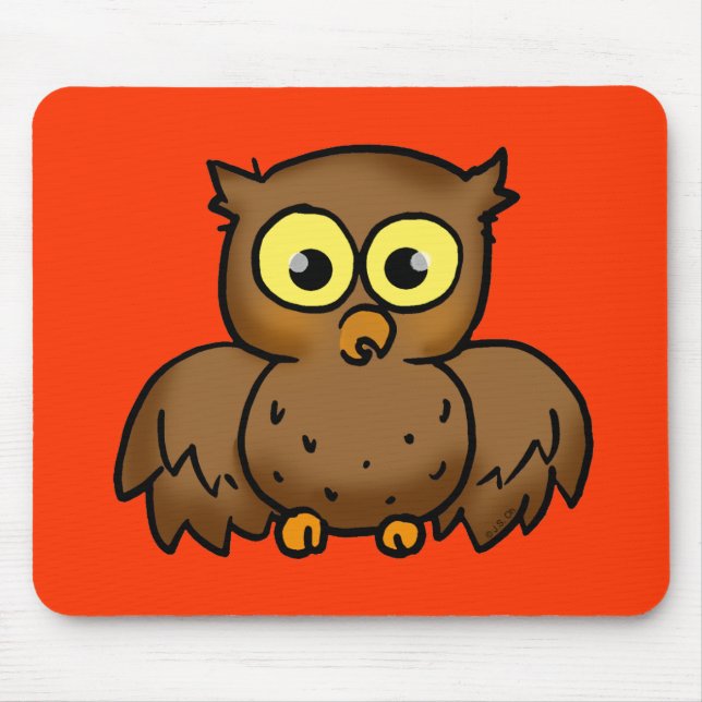 Cute owl mouse mat (Front)