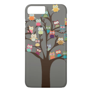 Cute Owl On Tree Background iPhone 8 Plus/7 Plus Case