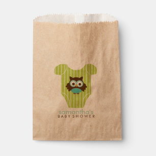 Cute Owl Outfit Boy Baby Shower Favour Bags