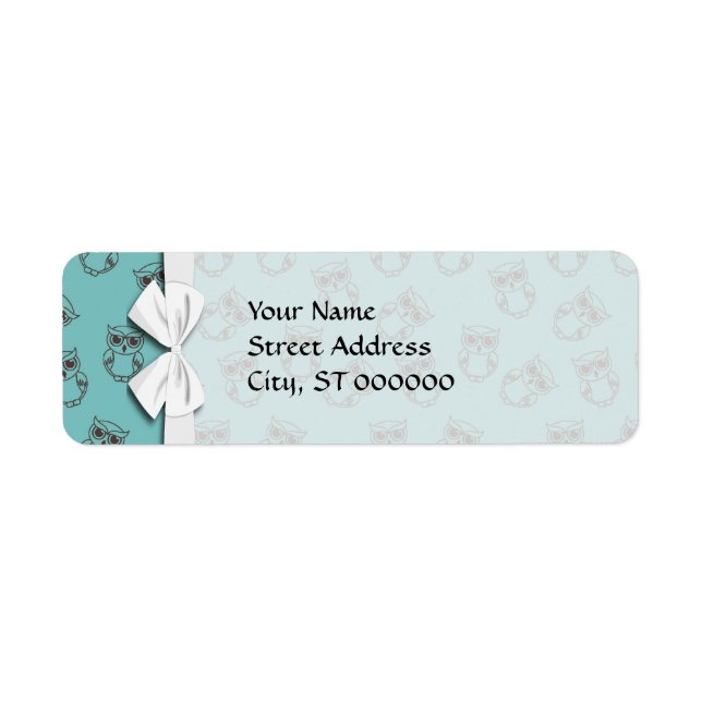 cute owl outlines on blue (Front)