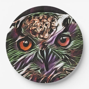 CUTE OWL PAPER PLATE