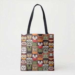 Cute Owl Pattern Tote Bag