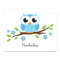 Cute owl personalised nursery wall art for boys