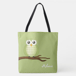 Cute Owl   Personalizble Tote Bag