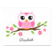 Cute owl personalized nursery wall art for girls