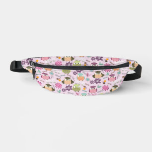 Cute Owl Pink Bum Bags