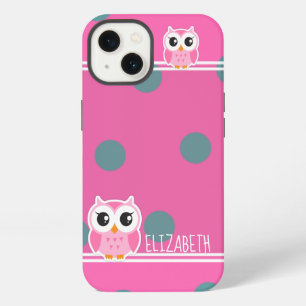 Cute Owl Polka Dots iPhone 13 Case