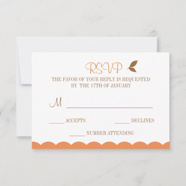 Cute Owl Response Card (Front)