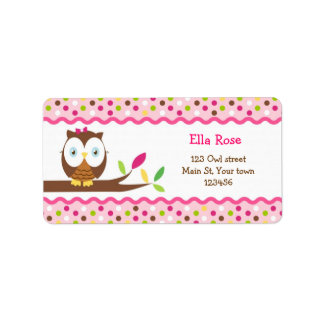 Cute Owl Return Address Labels