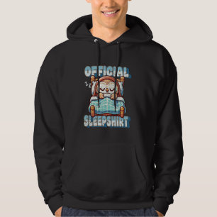 Cute Owl Sleeping Illustration Official Sleep Shir Hoodie