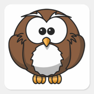 Cute Owl Square Sticker