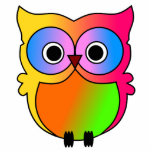 Cute owl standing photo sculpture<br><div class="desc">A beautiful Photo Sculpture with colourful cute owl !</div>