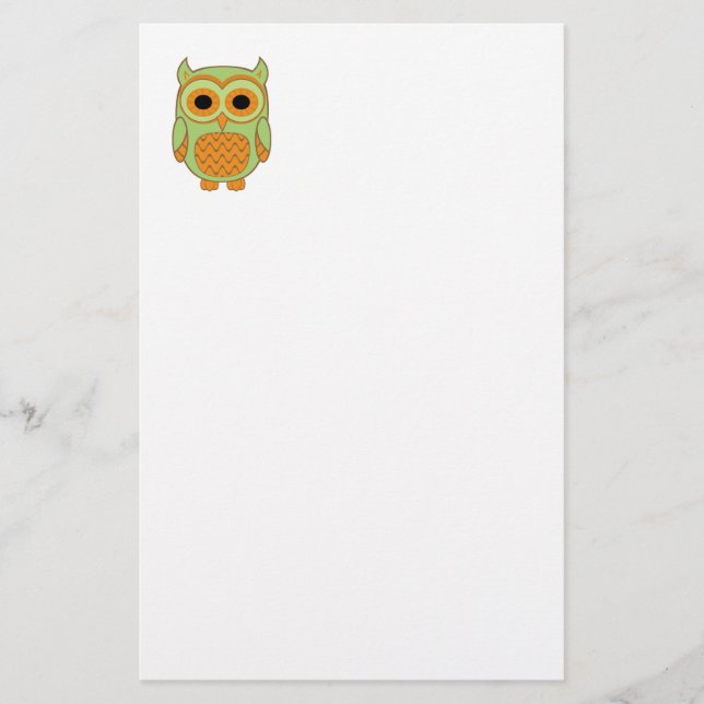 Cute Owl Stationery (Front)