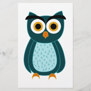 Cute owl stationery