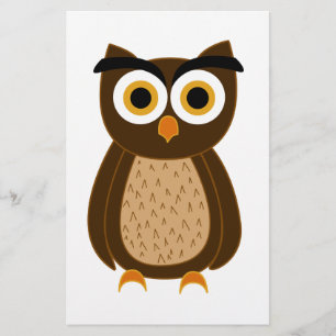 Cute owl stationery