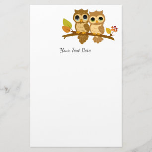 Cute Owl Stationery