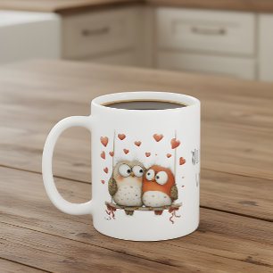 Cute Owl Sweethearts Will You Be My Valentine? Coffee Mug