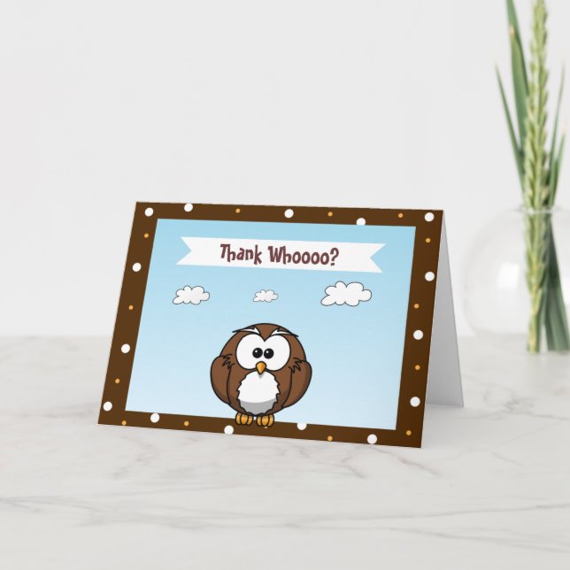 Cute Owl Thank You Cards (Front)