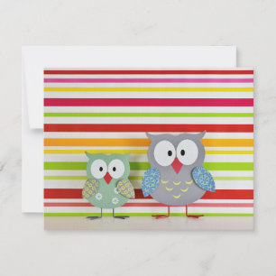 Cute Owl Thank You Note Card