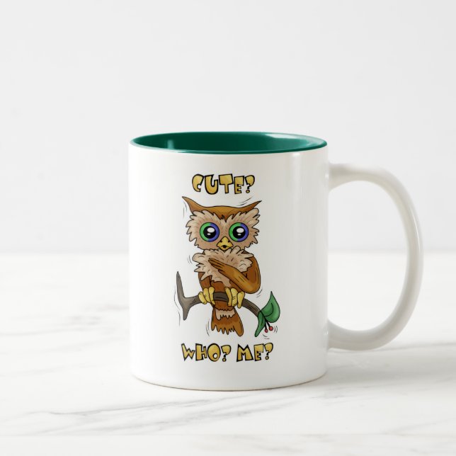 Cute Owl Two-Tone Coffee Mug (Right)