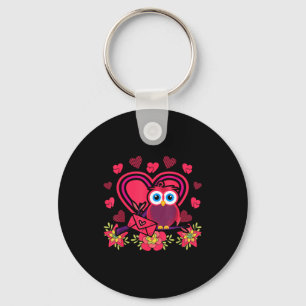Cute Owl Valentines Day Gift Bird Owl Key Ring