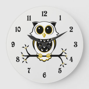 Cute Owl Wall Clock