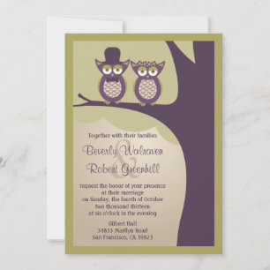 Cute Owl Wedding Invitations