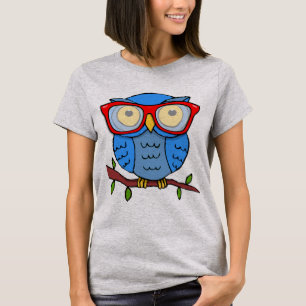 Cute Owl with Glasses T-Shirt