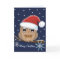 Cute Owl with Santa hat card