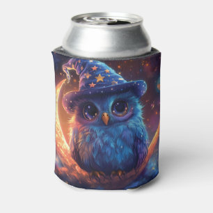 Cute Owl Wizard on the Moon: Magical Fantasy Art Can Cooler