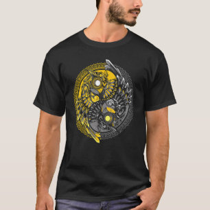 Cute Owl Women Men Mystic Yin Yang Owls T-Shirt