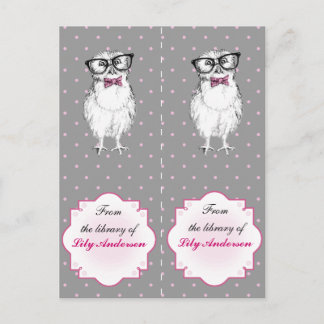Cute owlet Bookmark - from the library of Postcard