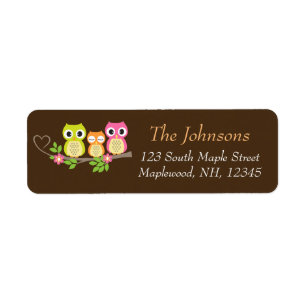 cute owls address labels