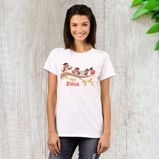 Cute Owls Back to School Graduation  T-Shirt (Creator Uploaded)