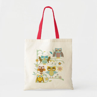 Cute owls crew tote bag
