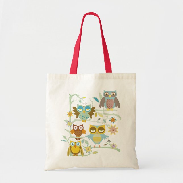 Cute owls crew tote bag (Front)