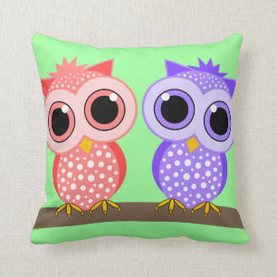 cute owls cushion