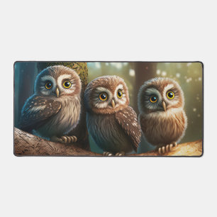 Cute Owls Desk Mat