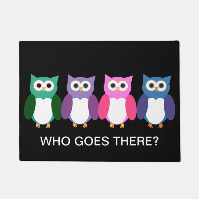 Cute Owls Doormat (Front)