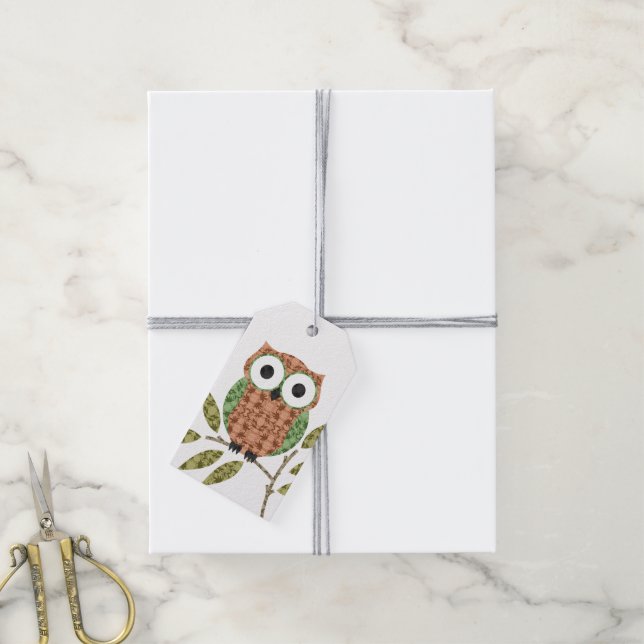 Cute Owls Gift Tag (With Twine)