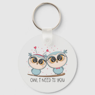 Cute Owls Key Ring