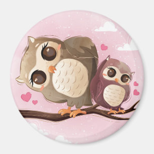 Cute Owls Magnet